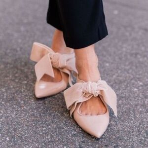New in Box Tory Burch Clara Bow Flats in Nude - Size 5.5